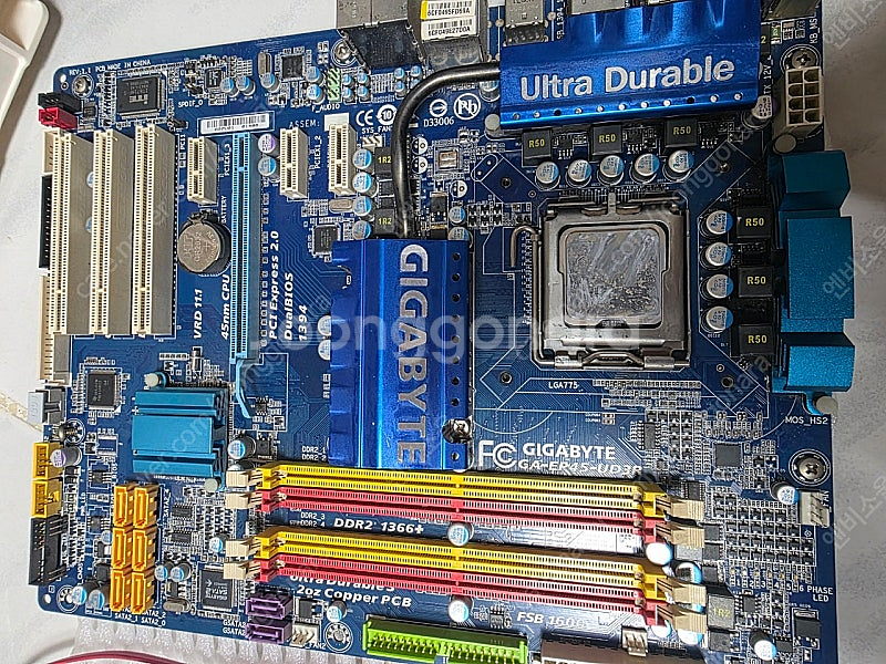 PC 부품 메인보드 ep45-ud3r +  cpu q9550 + ddr2 8g + rx460 등 일괄--1