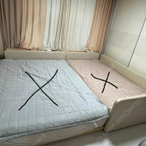 한샘 패밀리침대 프레임 Q+SS 팝니다 (USB포트있음)