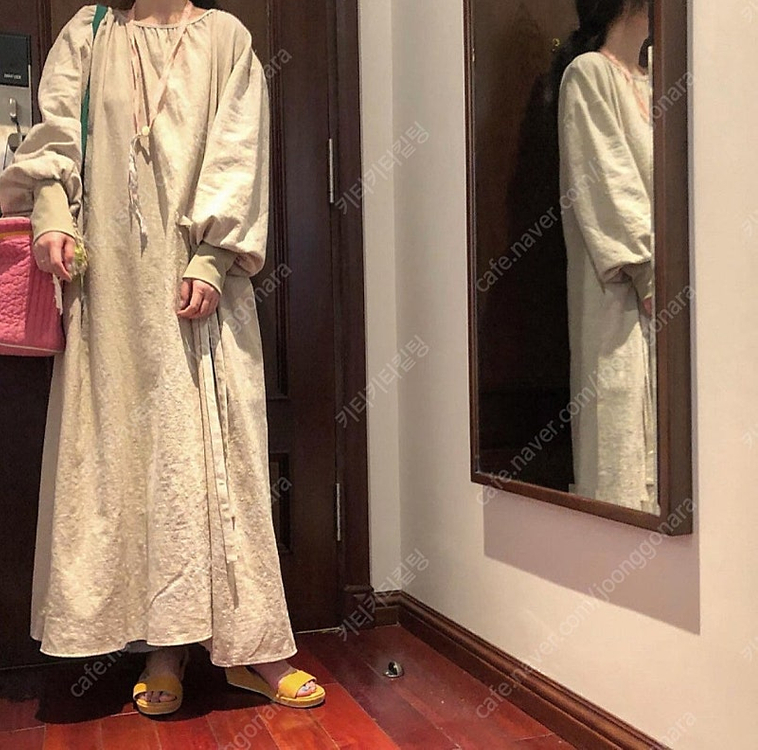 (새제품)율하네 시보리린넨원피스--5