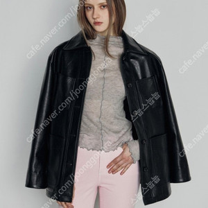 아상 샌더 레더 자켓 Asang Sander Leather Pocket Jacket Black