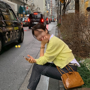 유메르 뮬르 가디건 레몬 새상품