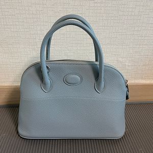 하늘색 볼리드백 토트백 가죽가방