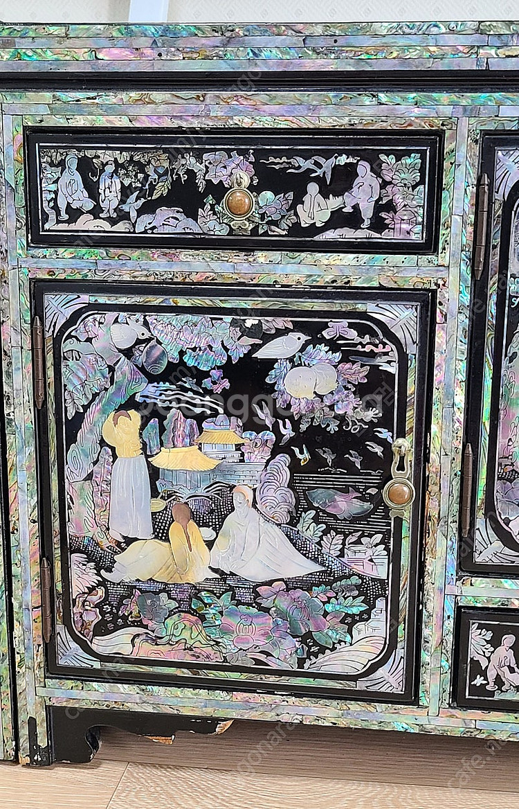 빈티지 자개 장식장, 자개장, 자개,tv 선반, 고가구...--2