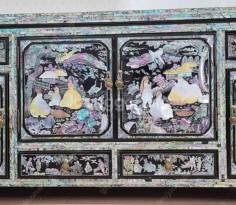 빈티지 자개 장식장, 자개장, 자개,tv 선반, 고가구...--0