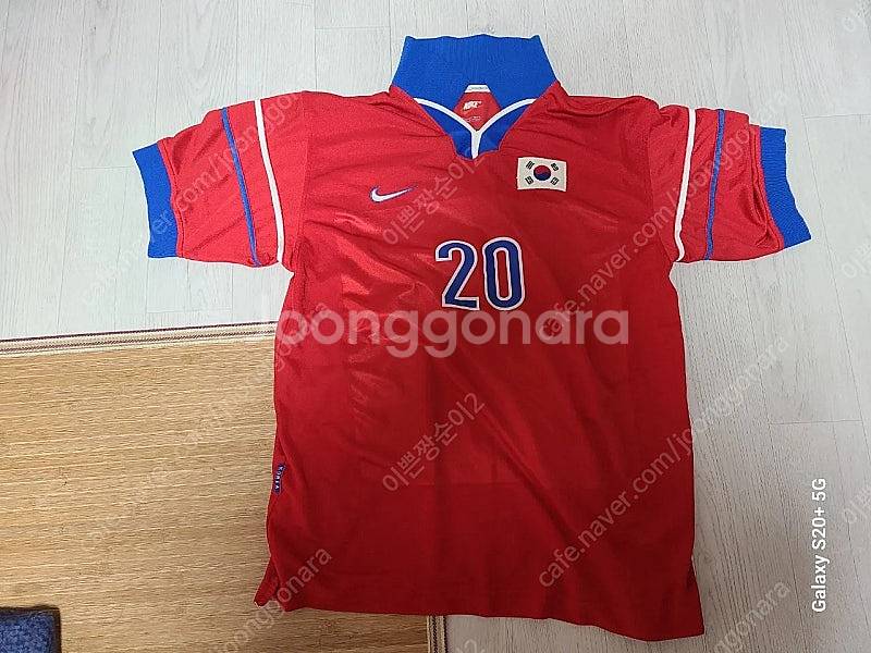 98-2002 월드컵 이동국 국대 실착 반팔 유니폼--0
