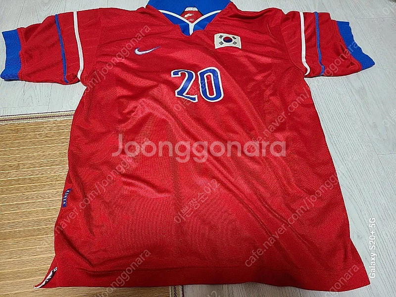 98-2002 월드컵 이동국 국대 실착 반팔 유니폼--1