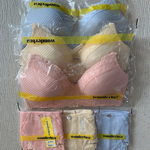 원더브라 브라이트 노와이어 브라+팬티 세트 3set
