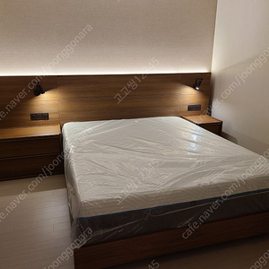 한샘 호텔 침대 유로503(아트월월넛 침대) 세트