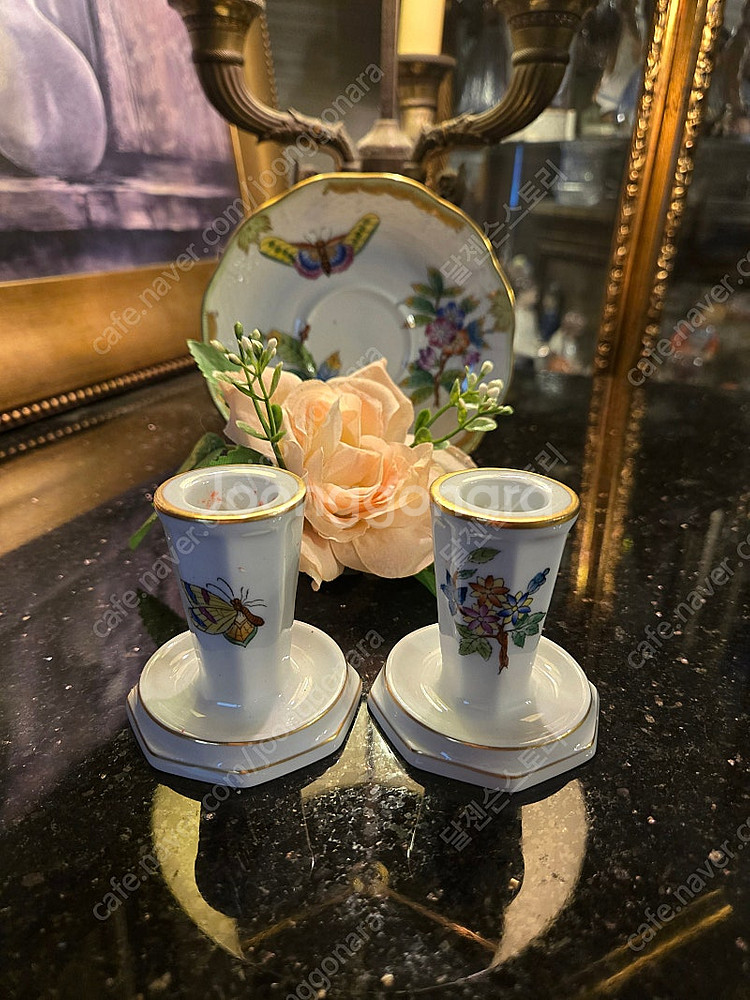 헝가리 헤렌드 퀸 빅토리아 캔들 1쌍 set--5
