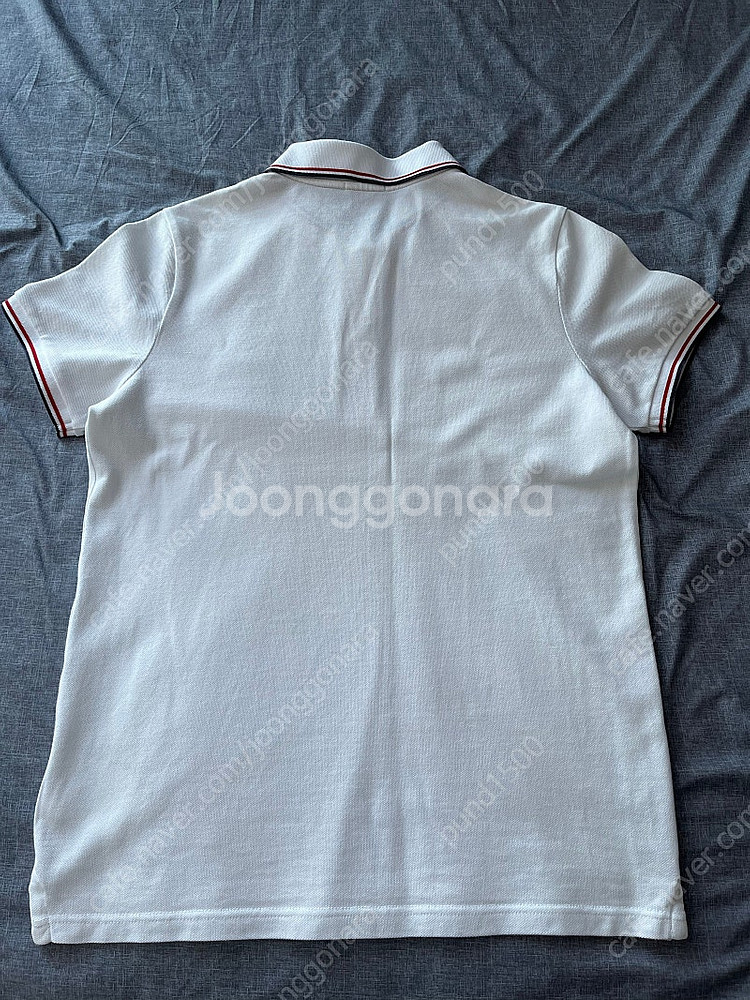 [정품] 몽클레어 남성 PK 폴로 셔츠 L (화이트/블랙)--1