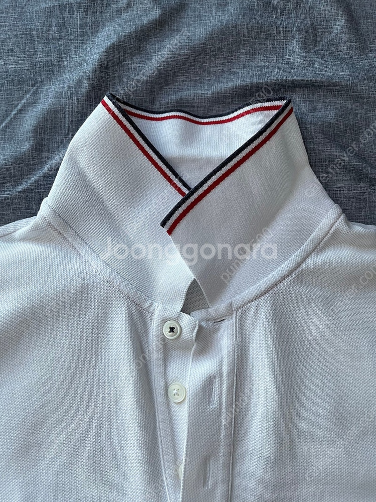 [정품] 몽클레어 남성 PK 폴로 셔츠 L (화이트/블랙)--3