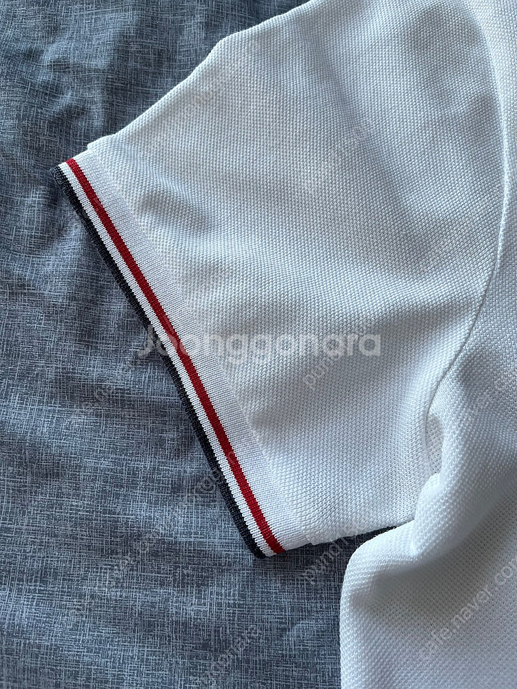 [정품] 몽클레어 남성 PK 폴로 셔츠 L (화이트/블랙)--6