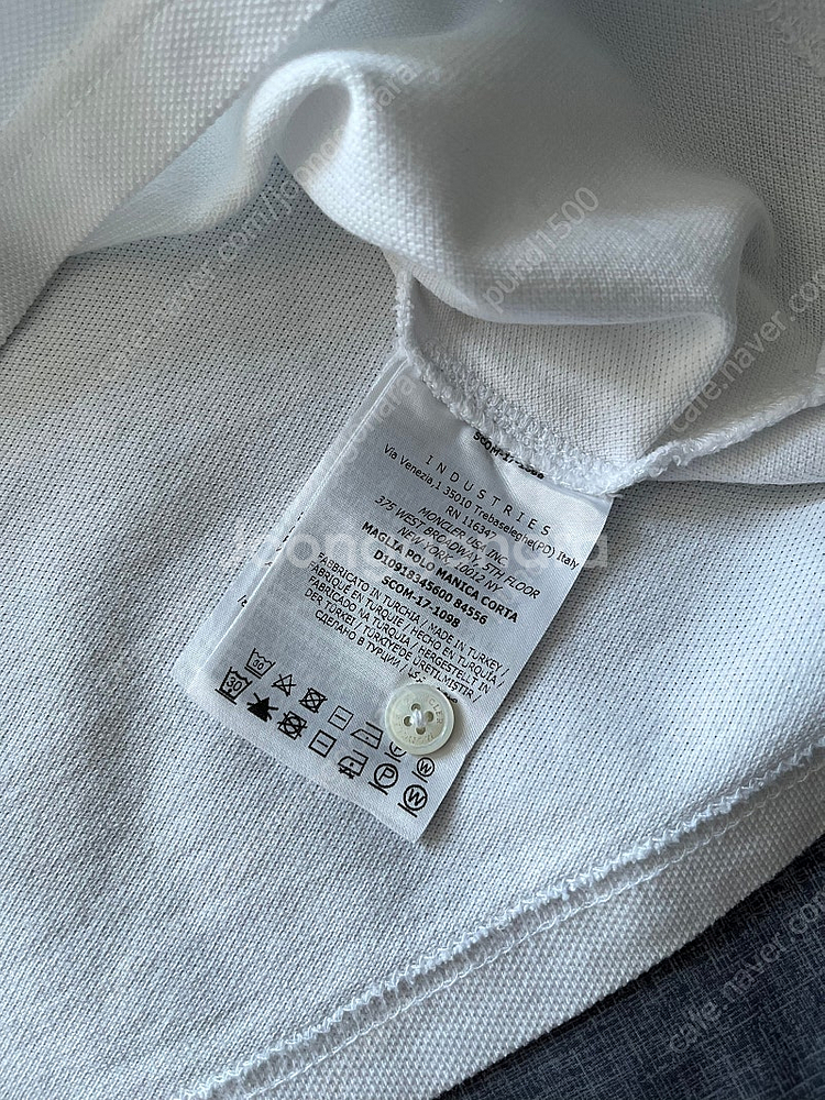 [정품] 몽클레어 남성 PK 폴로 셔츠 L (화이트/블랙)--8