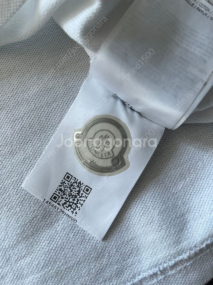 [정품] 몽클레어 남성 PK 폴로 셔츠 L (화이트/블랙)--9