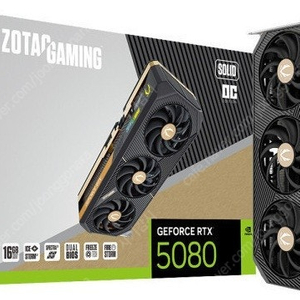조텍 ZOTAC GAMING 지포스 RTX 5080 SOLID OC D7 16GB 그래픽카드 미개봉 새제품 팝니다.