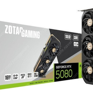 조텍 ZOTAC GAMING GeForce RTX 5080 SOLID CORE OC 16GB GDDR7 그래픽카드 미개봉 새제품 팝니다