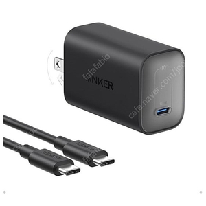 앤커 초소형 충전기 (11자형 - 미국/일본형 플러그) + USB-C 듀얼 충전 케이블