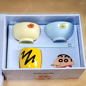 새상품)더키월드 정품 짱구는 못말려 도자기 식기 세트 굿즈_크레용 신짱 신노스케 그릇