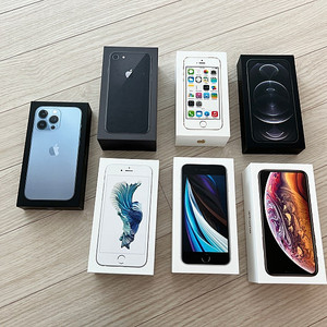 아이폰 박스 (5s, 6s, 8, 12pro, 13pro, se, xs) 팝니다.