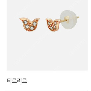 1회사용) 티르리르 14K 귀걸이 핑크골드 애니버셔리 튤리 귀걸이 공홈가21만