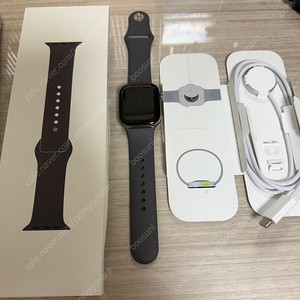 애플워치 10 GPS+Cellular 티타늄 42mm 내츄럴, 스톤그레이 스포츠밴드