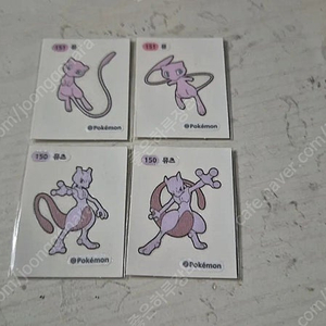 포켓몬 띠부씰 뮤,뮤츠4종