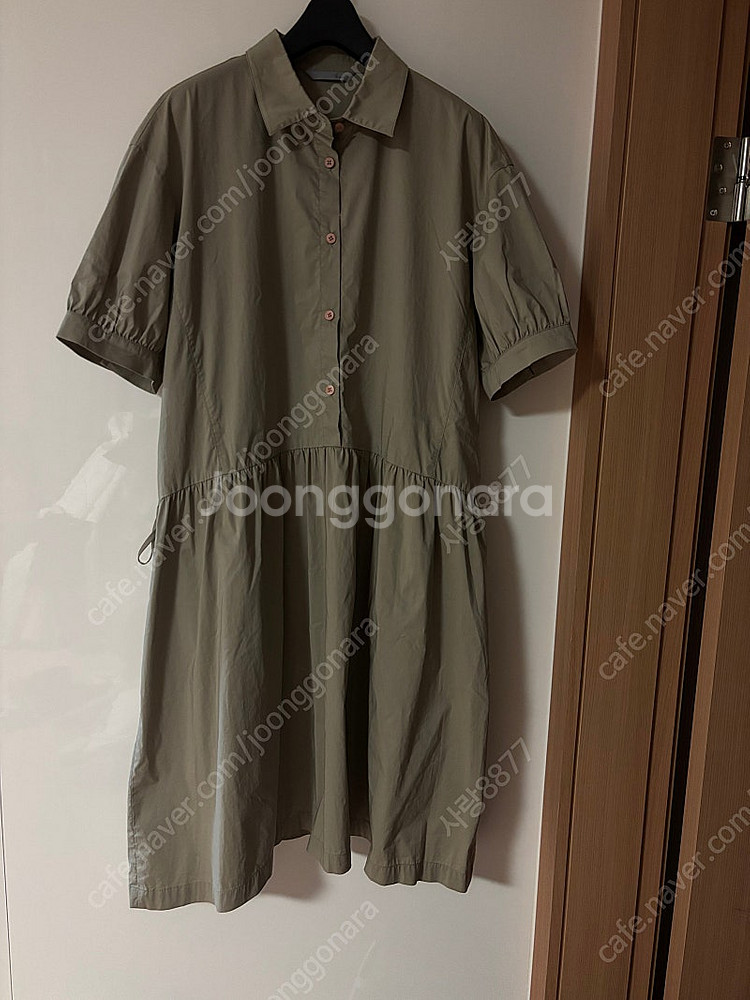 지컷 바스락 사이드 벌룬소매 퍼프 리본 셔츠 원피스 오...--0