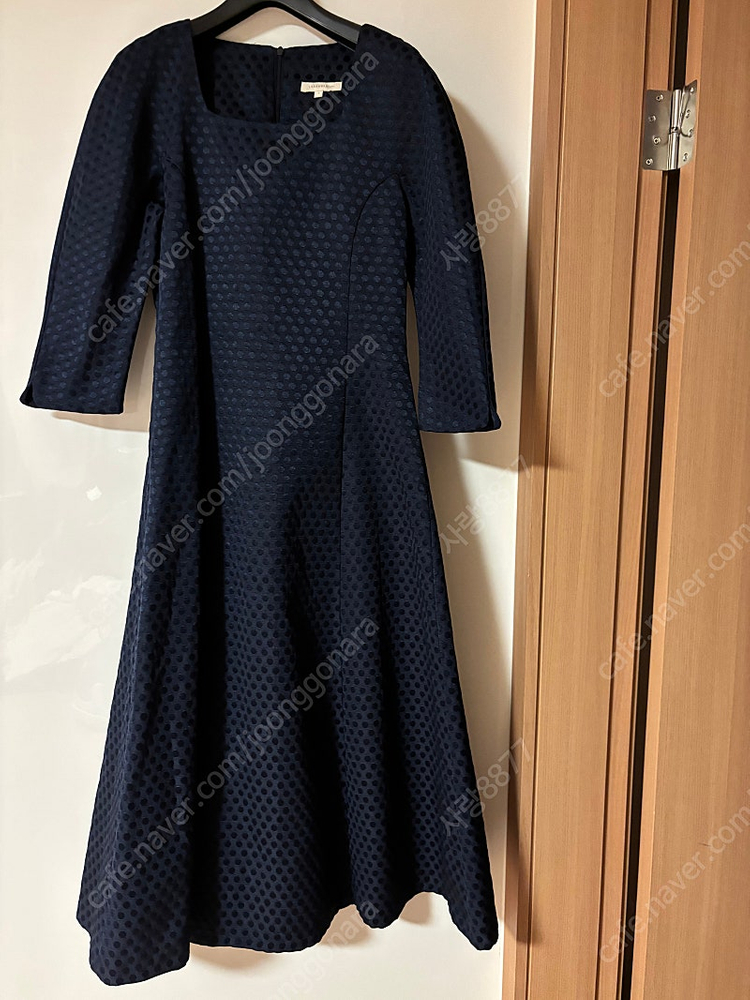 라밤바룸 스퀘어넥 자카드 리치 햅번 롱원피스 드레스 결혼식 하객룩 s--5