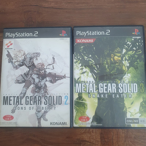플스2 PS2 메탈기어 솔리드 2,3 일괄 판매합니다.