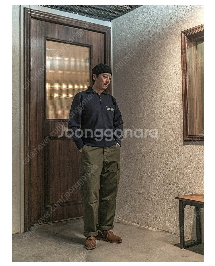 브론슨 논스탁 USAF 반짚업 스웻셔츠--5