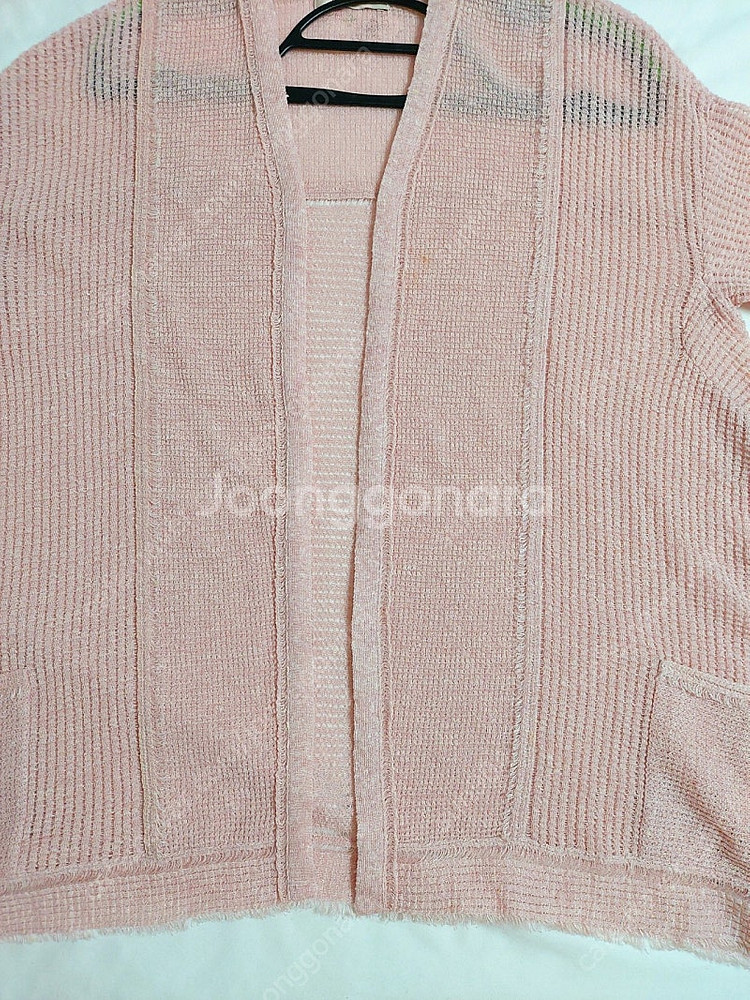 마인mine 니트가디건 린넨가디건55핑크분홍가디건--2