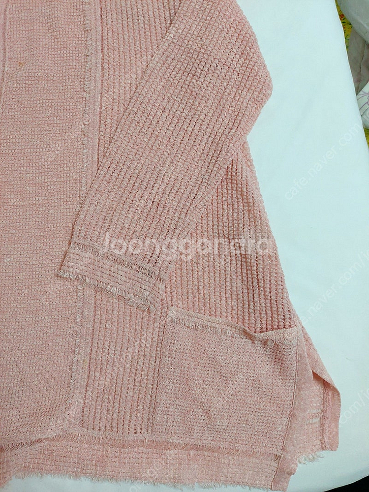 마인mine 니트가디건 린넨가디건55핑크분홍가디건--6