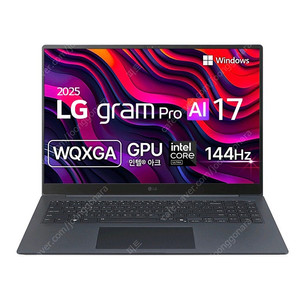LG 2025 그램 Pro 17, 코어Ultra7 애로우레이크, 32GB, 512GB, WIN11 Home