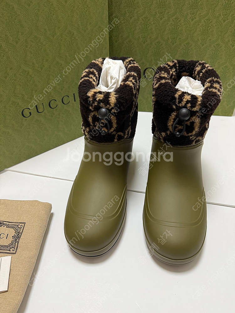 구찌 남성 러버 부츠 gg gucci--0