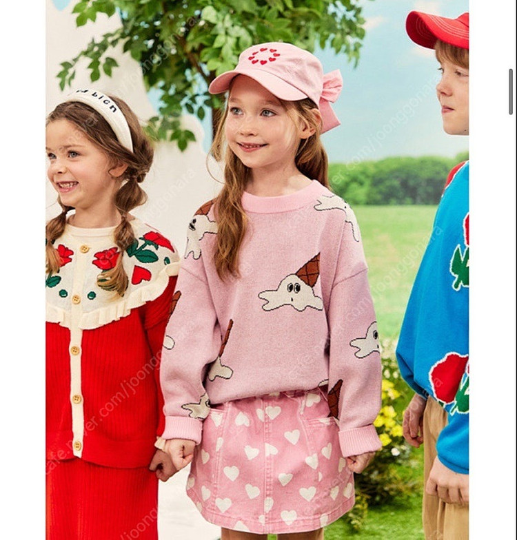 리미떼두두 25ss 딸기하트 스커트 pink heart skirt M(새상품)--2