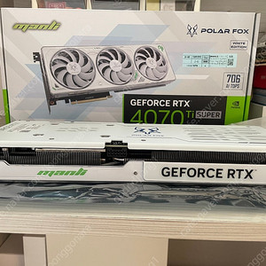 그래픽카드 [MANLI] 지포스 RTX 4070 Ti SUPER Polar Fox D6X 16GB White 대원씨티에스 팝니다