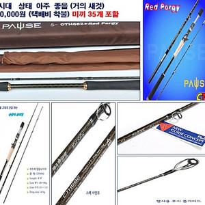 참돔 낚시대 상태 좋음 거의 새것 웜35개 하드 케이스 포함