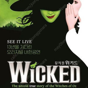 위키드 내한 7/13낮 중블 앞열 원가양도