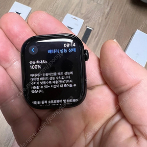 애플워치10 제트블랙 GPS 46mm 풀박스, 스트랩 2개 포함