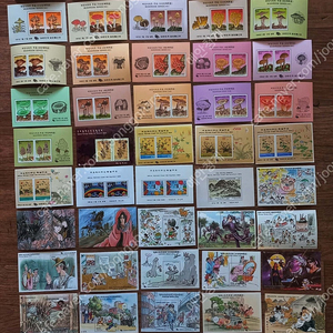 76년 연하우표,77년 우표취미주간 쉬트외 2000년 사이 발행된 각종 기념우표 쉬트 159종