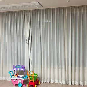 차르르 쉬폰 커튼 2장 (레일 포함)