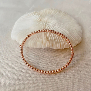 빼를리볼팔찌 14k 로즈 16.5cm