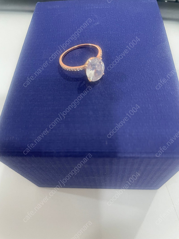 14k 왕큐빅반지 로즈골드--0