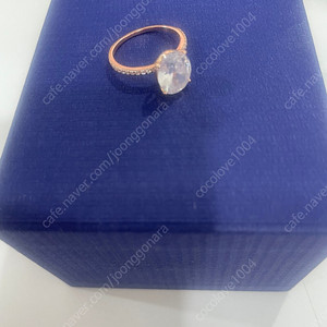 14k 왕큐빅반지 로즈골드