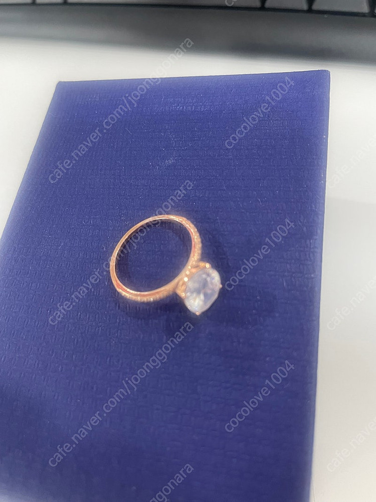 14k 왕큐빅반지 로즈골드--1