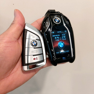 BMW 칼키 디지털 전환 LCD 디스플레이 스마트키 개조 + 실버 보호케이스 세팅