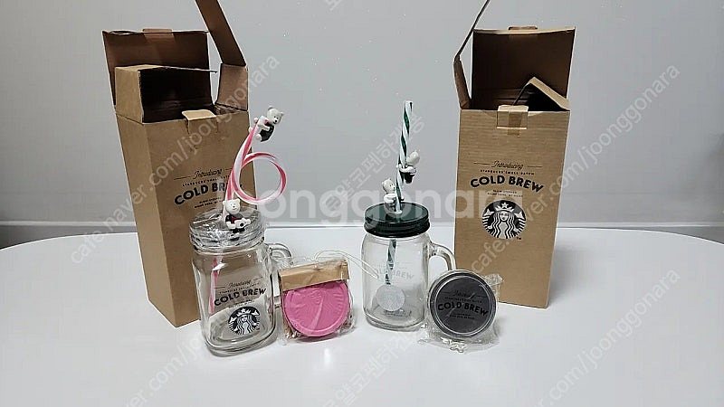 대만 스타벅스 콜드브루 메이슨자 베어리스타 텀블러 빨대...--4