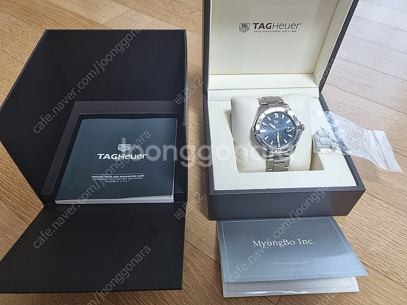 태그호이어 아쿠아레이서 43mm 오토 청판 스틸 팝니다--4