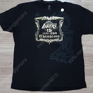 새제품 아디다스 NBA LA 레이커스 2009년 15번 우승기념 반팔티 2XL
