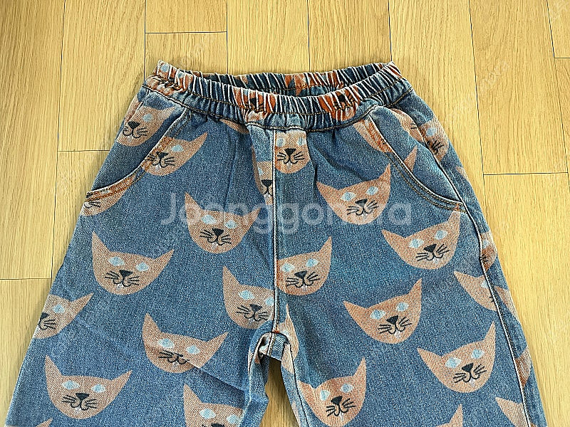 젤리멜로 고양이 데님바지 팬츠 140--2